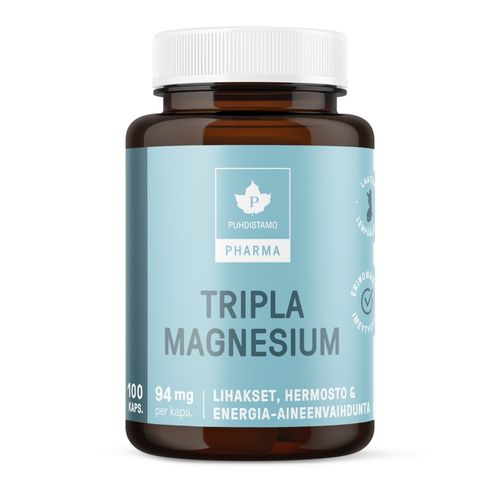 Puhdistamo Pharma Tripla Magnesium 100 kaps.