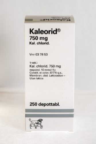KALEORID depottabletti 750 mg 250 kpl
