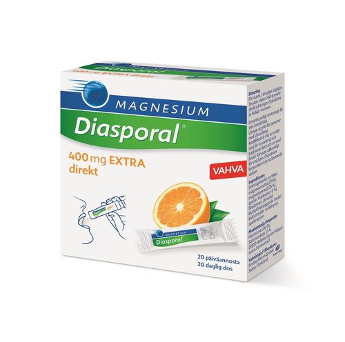 Diasporal Magnesium 400 mg EXTRA direkt, 20 annosta
