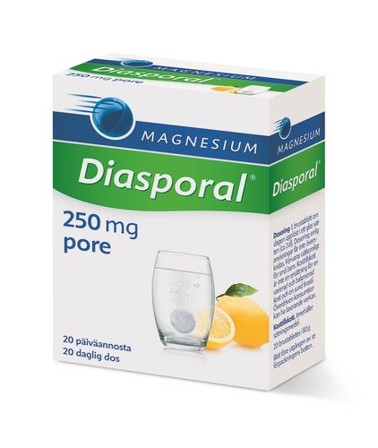 Diasporal Magnesium 250 mg, 20 poretabl.