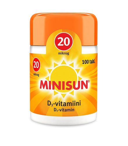 Minisun D-vitamiini 20 µg