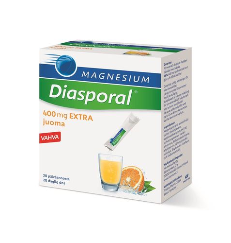 Diasporal Magnesium 400 mg EXTRA -juomajauhe 20 annospussia