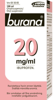 BURANA 20 mg/ml oraalisuspensio 100 tai 200 ml