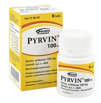 PYRVIN 100 mg kihomatolääke 6 tablettia