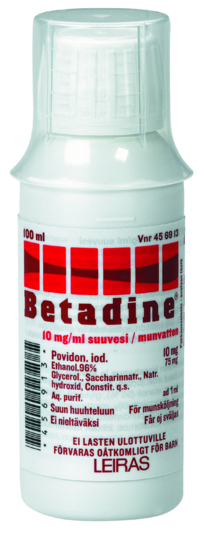 BETADINE suuvesi 10 mg/ml 100 ml tai 200 ml