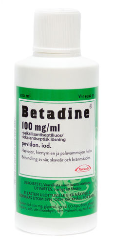 BETADINE 100 mg/ml paikallisantisepti 100 ml ja 250 ml