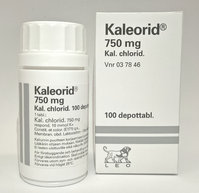 KALEORID 750 mg 100 tai 250 depottablettia