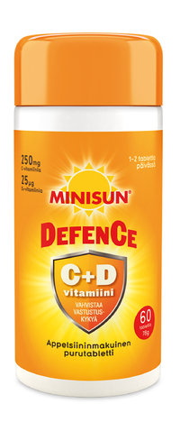 Minisun DefenCe C+D -vitamiini 60 tabl.