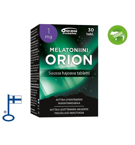 Melatoniini Orion 1 mg suussa hajoava
