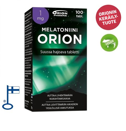 Melatoniini Orion 1 mg suussa hajoava *