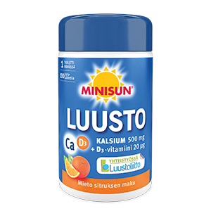 Minisun Kalsium + D-vitamiini 20 µg 100 purutabl.