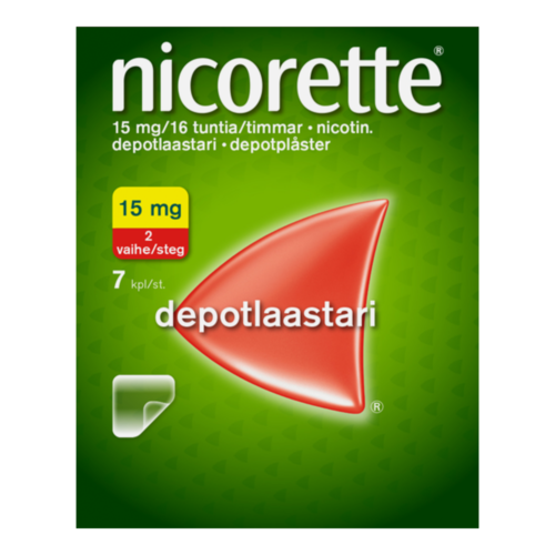 NICORETTE 15 mg/16 h 7 depotlaastaria