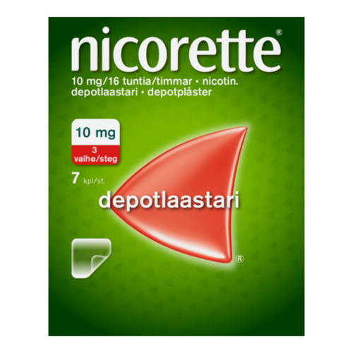 NICORETTE 10 mg/16 h 7 depotlaastaria