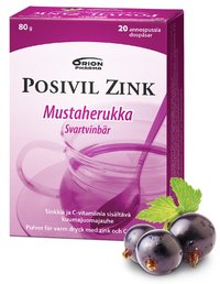 Posivil Zink Mustaherukka 20 annospussia