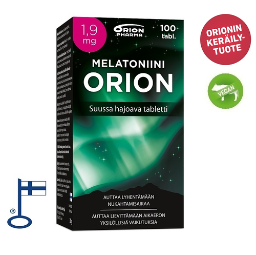 Melatoniini Orion 1,9 mg suussa hajoava *