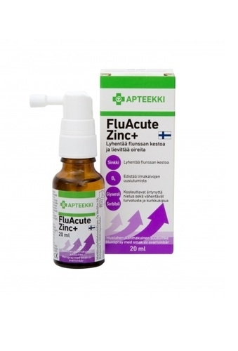 Apteekki FluAcute Zinc+ Mustaherukka 20 ml