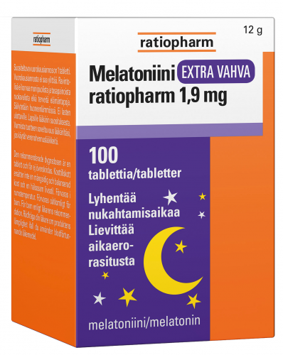 Melatoniini Extra Vahva ratiopharm 1,9 mg