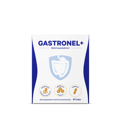 Gastronel+ maitohappobakteerivalmiste 60 kapselia