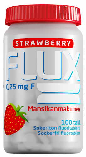 Flux Strawberry 0,25 mg fluoritabletti