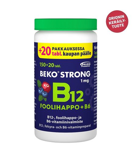 Beko Strong B12 + foolihappo + B6 purutabl. *
