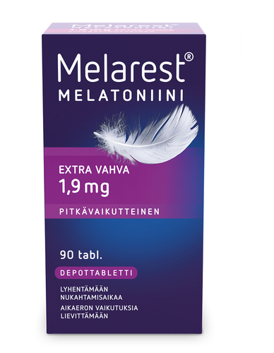 Melarest Melatoniini Pitkävaikutteinen Extra Vahva 1,9 mg 90 tabl.