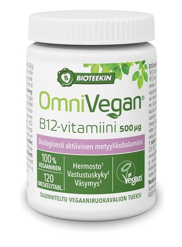 OmniVegan B12-vitamiini 120 imeskelytabl.