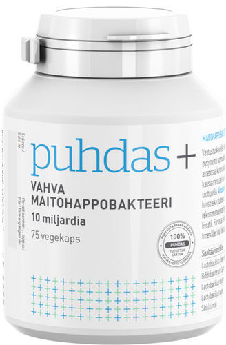 Puhdas+ Vahva Maitohappobakteeri 75 vegekaps.