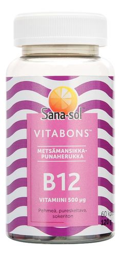 Sana-sol Vitabons B12-vitamiini 60 kpl