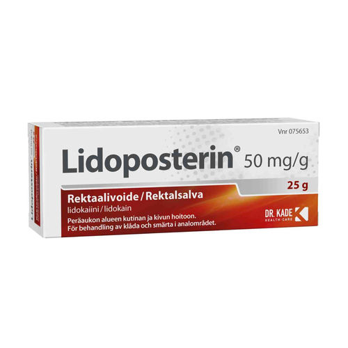 LIDOPOSTERIN 50 mg/g rektaalivoide 25 g