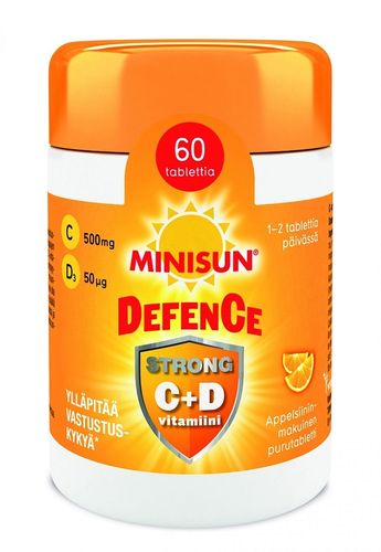 Minisun Defence Strong C+D-vitamiini 60 tabl.