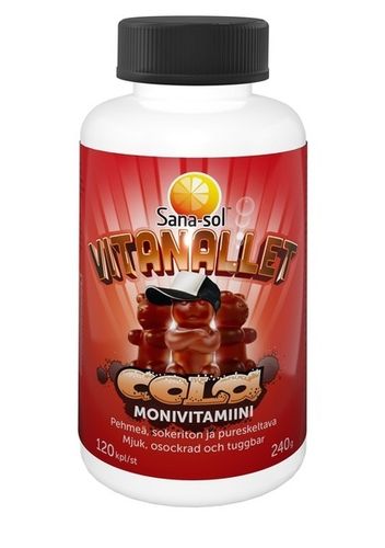 Sana-Sol Vitanallet Cola Monivitamiini 120 kpl