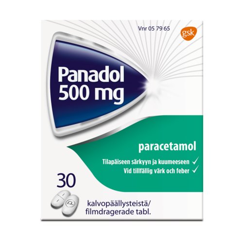 PANADOL 500 mg tabl, kalvopääll 30 fol