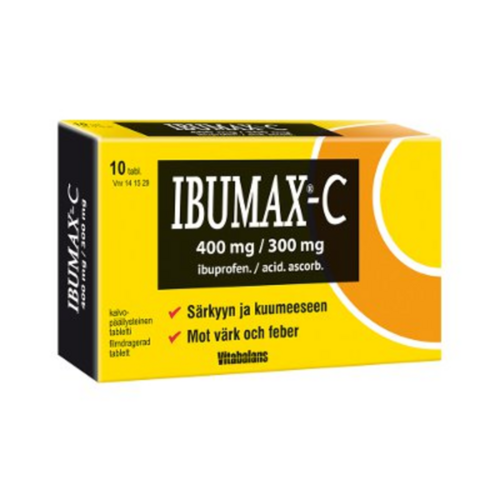 IBUMAX-C tabletti, kalvopäällysteinen 400/300 mg 10 fol