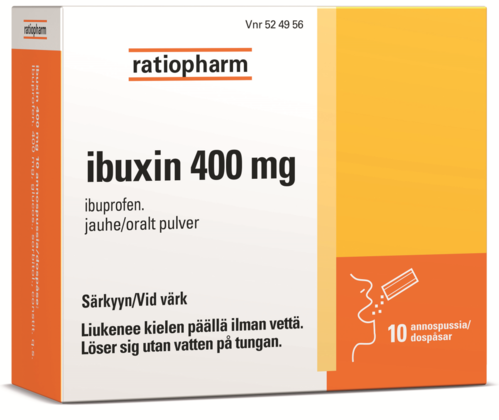 IBUXIN jauhe 400 mg 10 kpl