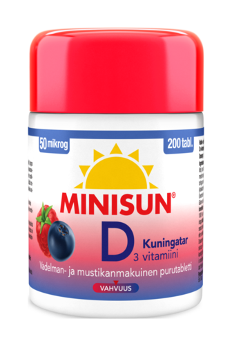 Minisun D-vitamiini Kuningatar 50 mikrog. 200 tabl.