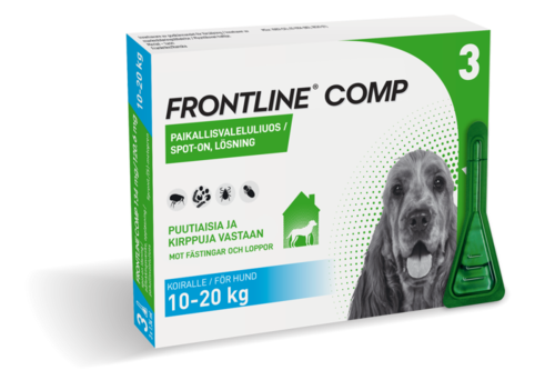 Frontline Comp paikallisvaleluliuos 134 mg / 120.6 mg Pipetti 3 x 1.34 ml