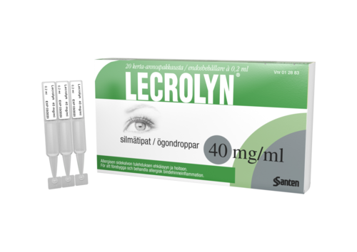 LECROLYN silmätipat, liuos, kerta-annospakkaus 40 mg/ml 20 x 0,2 ml