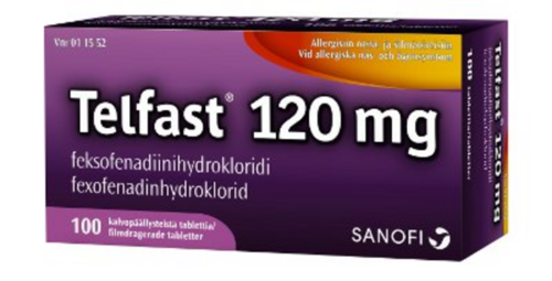 TELFAST tabletti, kalvopäällysteinen 120 mg 100 fol