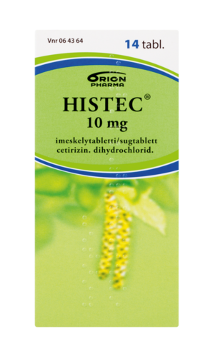 HISTEC imeskelytabletti 10 mg 14 fol