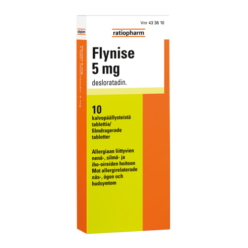 FLYNISE tabletti, kalvopäällysteinen 5 mg 10 fol
