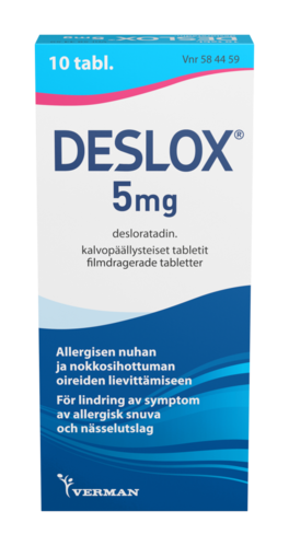 DESLOX tabletti, kalvopäällysteinen 5 mg 10 fol