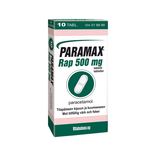 PARAMAX RAP tabletti 500 mg 10 fol
